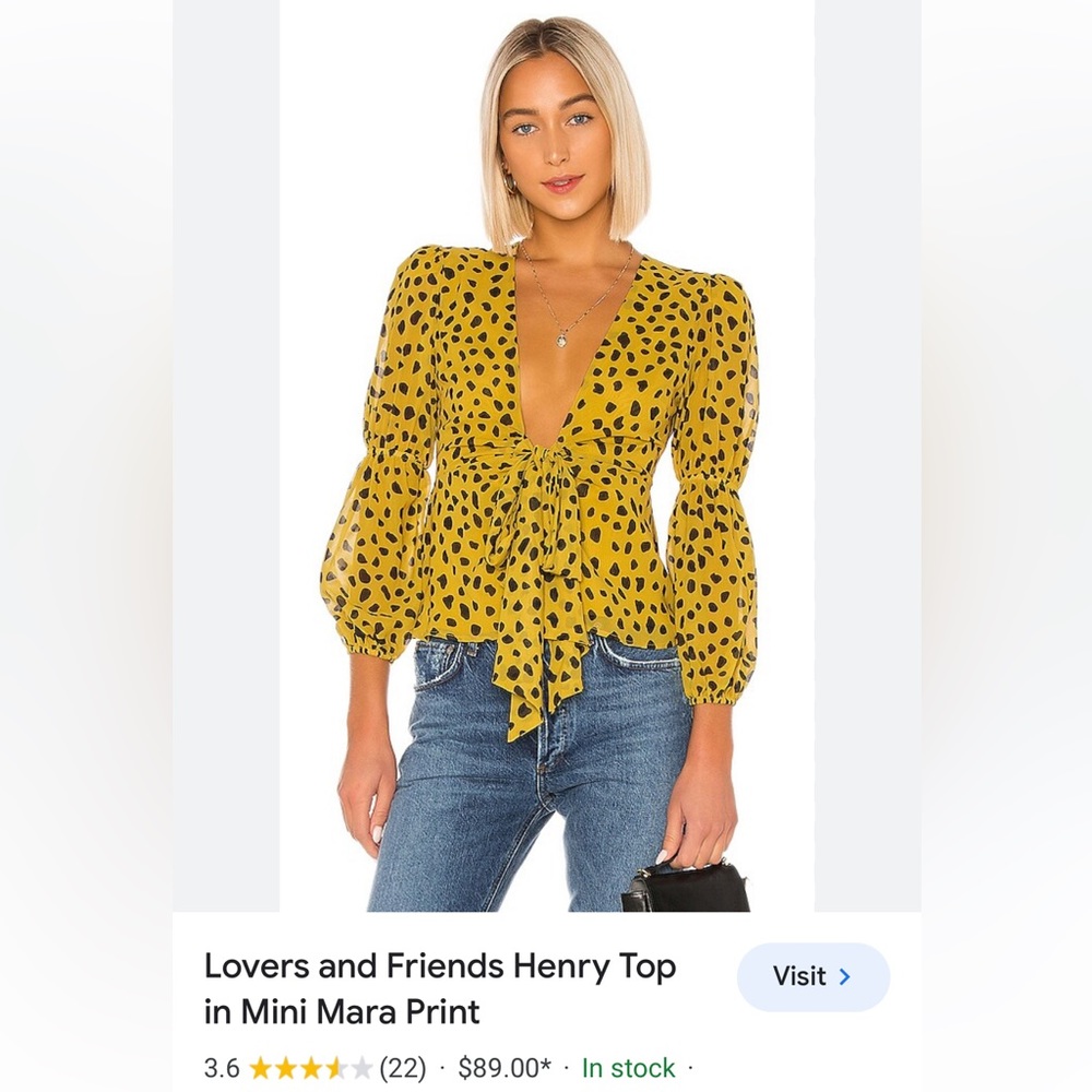 Lovers + Friends Henry Top XS